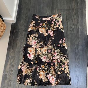 Long floral skirt